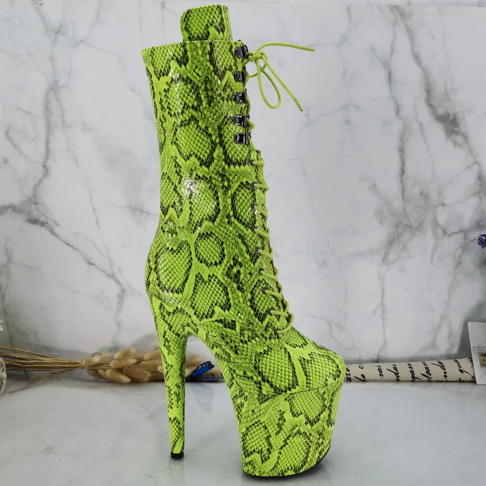 Leecabe 20CM/8inches Pole dancing shoes High Heel platform Boots closed toe Dance boots | Спорт и развлечения