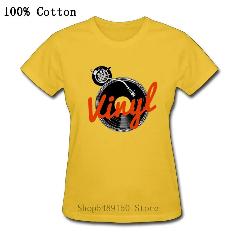 

Женская футболка с виниловыми пластинами, в стиле ретро