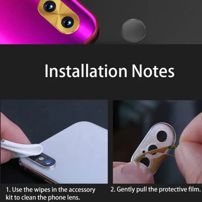 Защитная кольцевая крышка для задней камеры телефона чехол металлическая