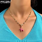 Ожерелье с металлической цепочкой для женщин, мультяшный пудель, воздушный шар, собака, сердце, милая подвеска-чокер с животным из циркония карамельного цвета, ювелирные изделия