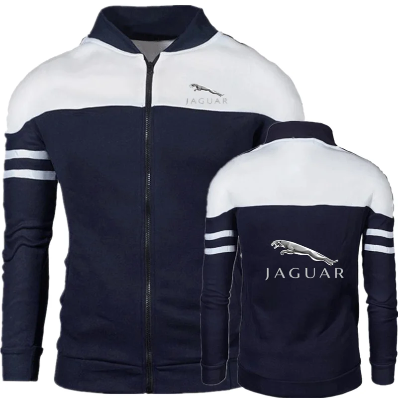 

Jaguar Winter New Solid Color Street Style Zipper Jacket Zipper Men's Casual Padded Jacket Men's Cotton College Style Shirt Men