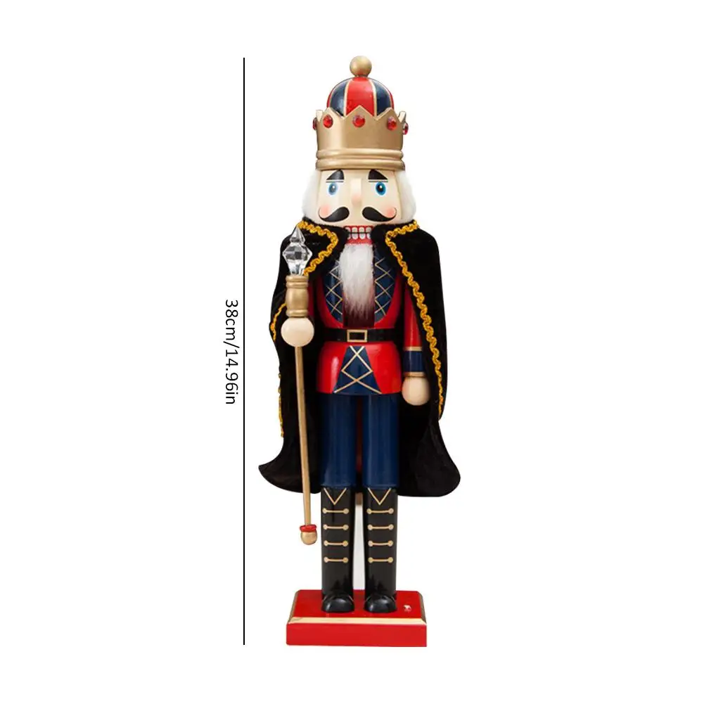 38 см деревянный Щелкунчик куклы-солдаты орнамент солдат накидка с героями
