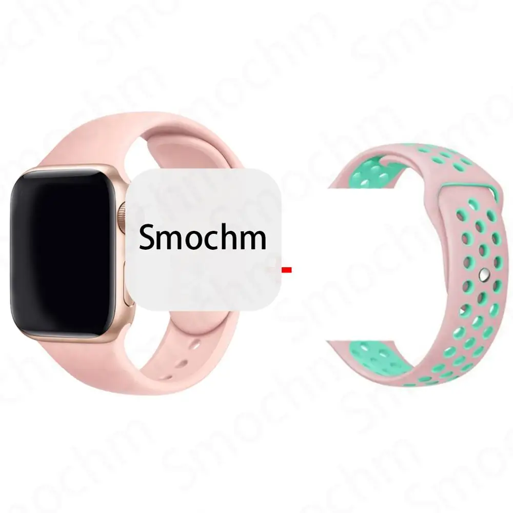 RoseG and PinkGreen Smochm IWO 8 Plus 1:1 MTK2502C Беспроводное зарядное устройство Bluetooth Смарт часы обновление IWO 9 IWO8 Smartwatch 44 мм серия 4 для Apple Watch - Цвет: RoseG and PinkGreen