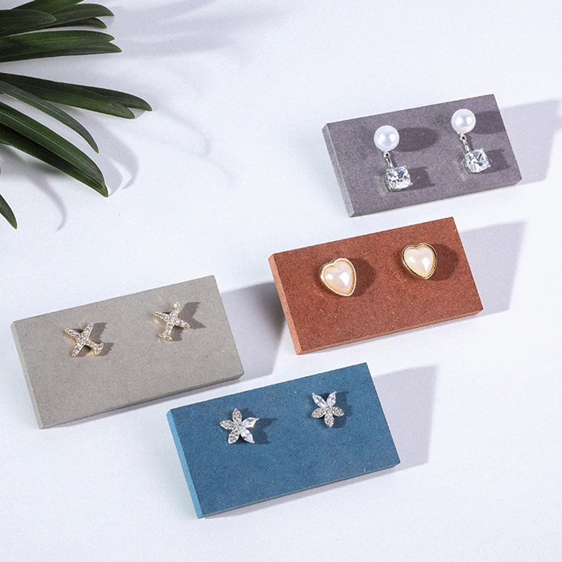 

Colorful Wooden Earring display stand earing organizer for jewelry sheet pad jewelery organizer jewellery case holder customized