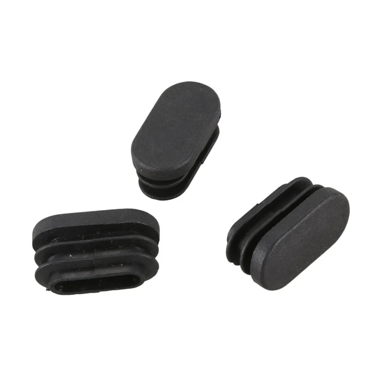 15mm x 30mm Plastic Oval Shaped End Cap Tube Insert Black 24 Pcs | Автомобили и мотоциклы