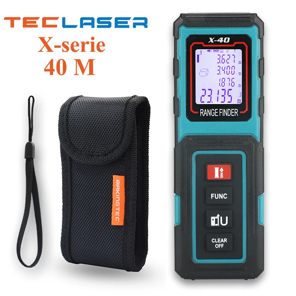 TECLASER лазерный дальномер 20 м 40 60 80 100 Лазерная Лента измерительная цифровая