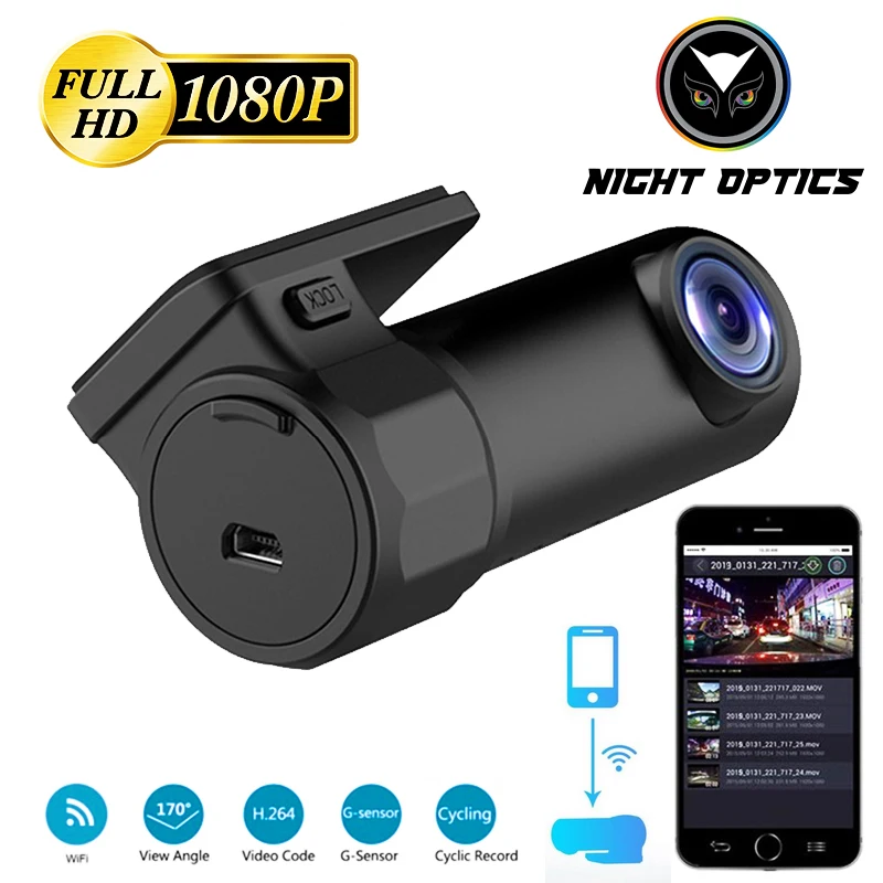Wifi HD Автомобильный видеорегистратор регистратор камера ночного видения для Android