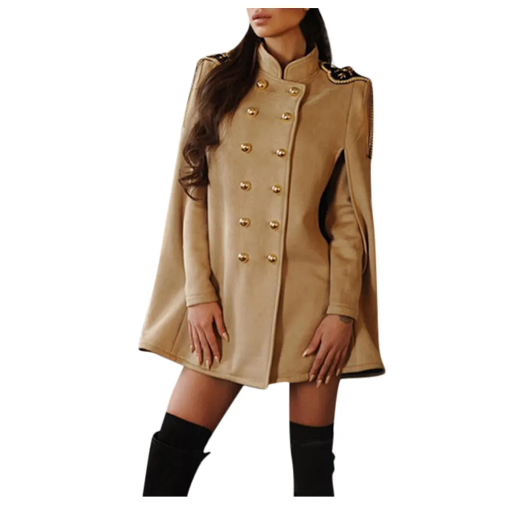 Осенне зимняя женская куртка плащ в британском стиле модное длинное пальто