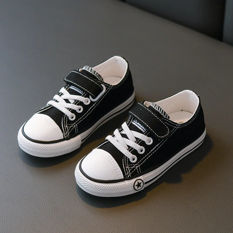 

FZX Fashion Children's Canvas Shoes Boys and Girls White Shoes Casual Non-slip Wear-resistant Baby Shoes Running Sneakers