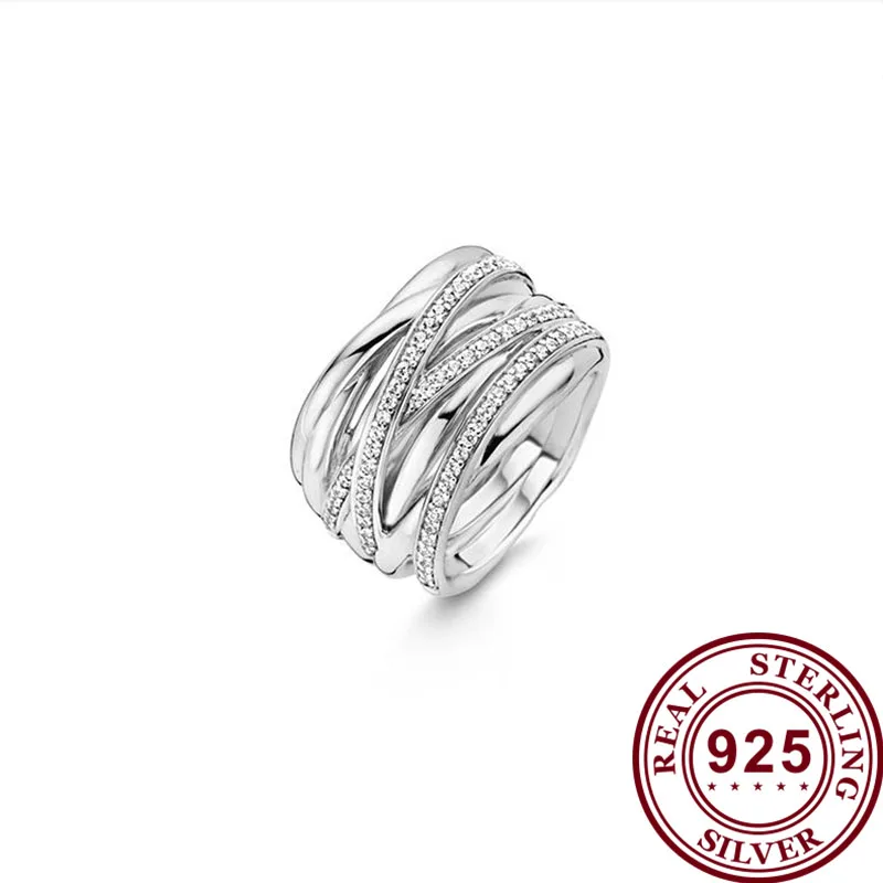 

Original 925 кольцо Silver Pan Ring Creative Hollow Interwoven Pan Ring For Women Wedding Party Gift Fashion Jewelry