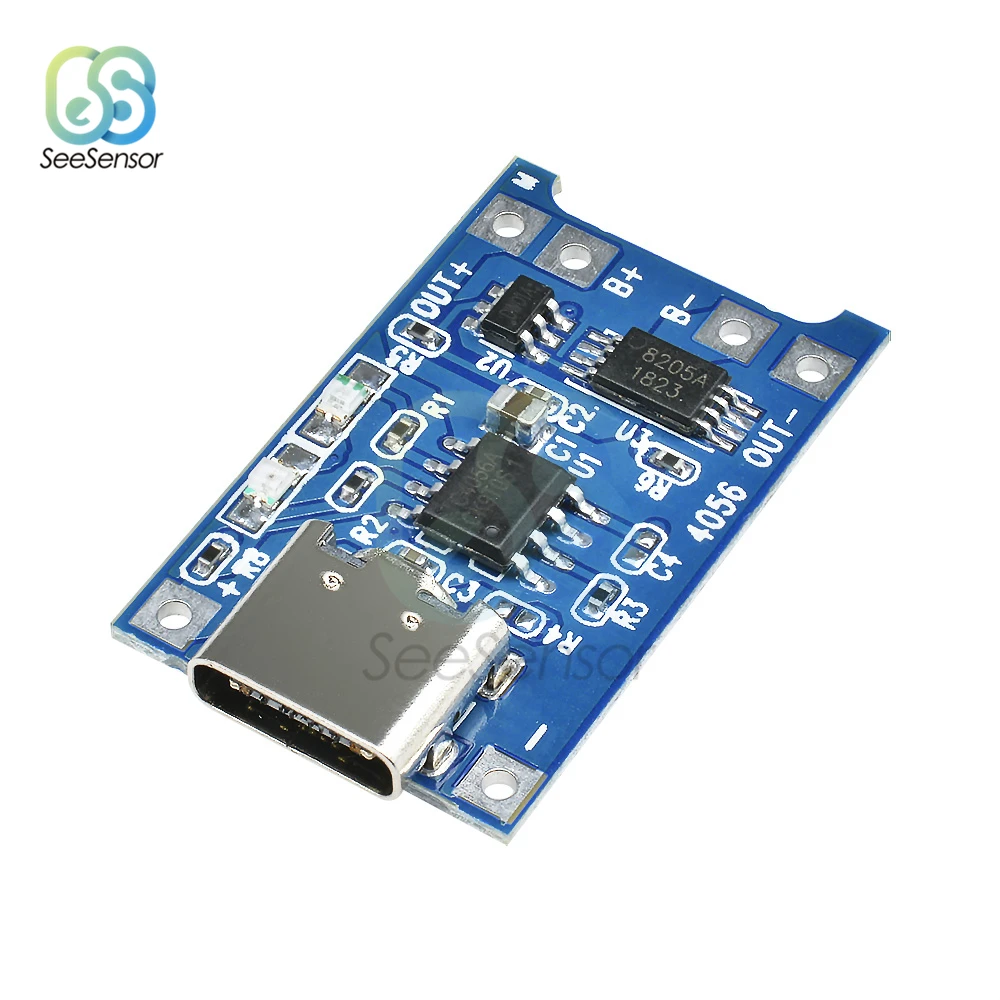 Type-C/Micro/Mini USB 5V 1A 18650 TP4056 литиевый модуль зарядного устройства аккумулятора зарядная плата с защитой двойные функции 1A li-ion