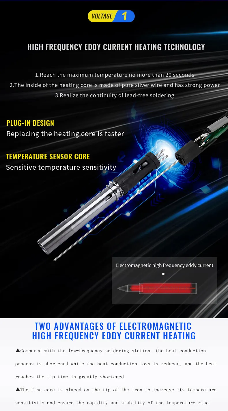A-BF паяльная станция 203 H 90 W 205 H 150 W высокочастотная паяльная станция 220 V 230 V Бессвинцовая припой паяльник станция