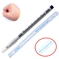 5pcs microblading semi permanent makeup surgical skin marker eyebrow tattoo marking pen measure ruler tattoo supplies
