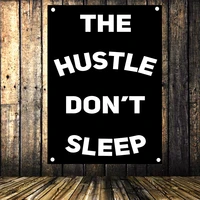 the hustle dont sleep motivational workout posters exercise banners wall art flags canvas painting tapestry gym wall decor