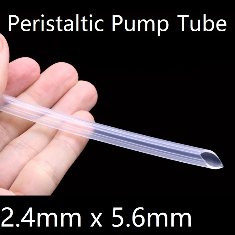 

Peristaltic Pump Tube ID 2.4mm x 5.6mm OD Soft Silicone Hose Wall 1.6mm Flexible Drink Water Connect Pipe Nontoxic Transparent