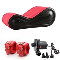 modern inflatable air sofa for adult couple love game chair with 4 handcuffs beach garden outdoor furniture foldable