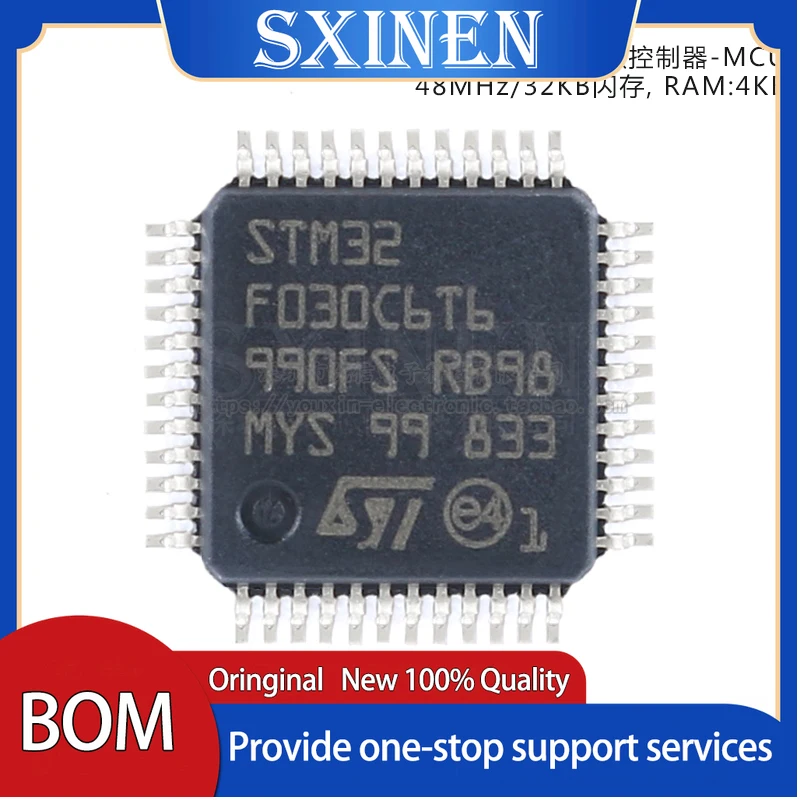 

2PCS ,STM32F030C6T6 LQFP-48 ARM Cortex-M0 32-bit Microcontroller-MCU