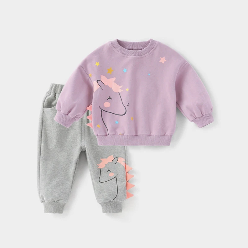 

Toddler Baby Clothing Set Long Sleeve Top and Pants Comfortable Breathable Clothes for Spring Autumn OW