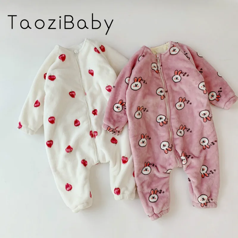 Детские цельнокроеные пижамы Зимний комбинезон Теплая домашняя одежда для