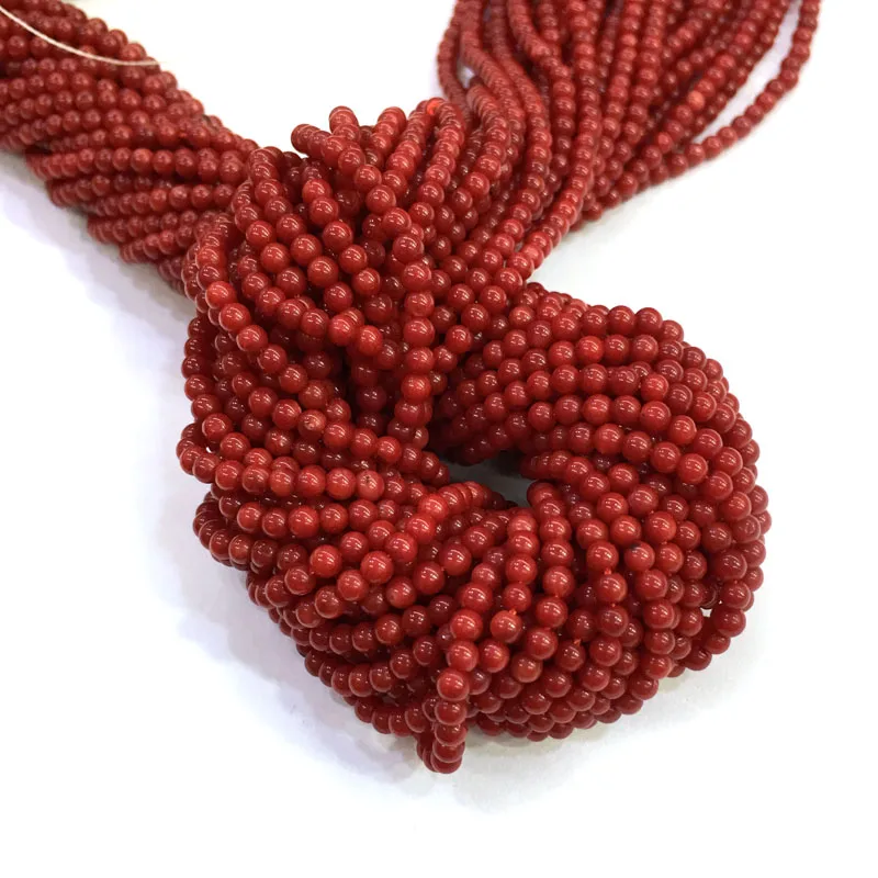 3mm Натуральный камень коралловые бусины нерегулярные свободные бусины изолирующие бусины для самостоятельного изготовления ювелирных изделий для шармов браслет ожерелье аксессуары - Цвет: 3mm