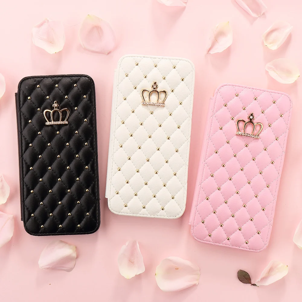 Роскошный чехол кошелек с откидной крышкой для iPhone 11 Pro 12Max Xr Xs X Girl милый кожаный