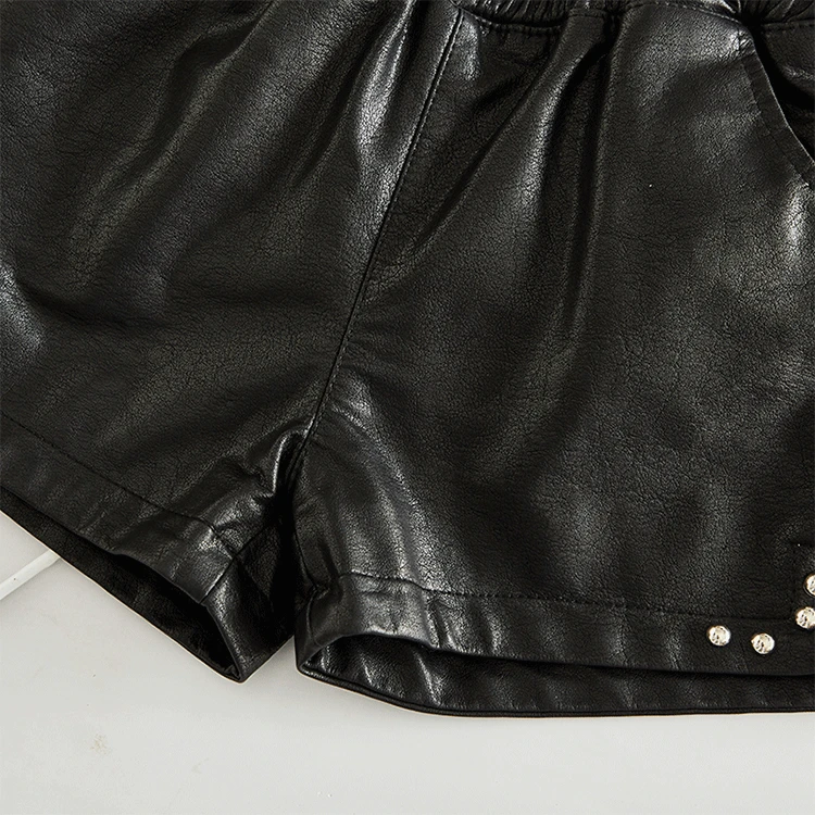 Детские шорты из ПУ кожи на возраст 2-14 лет |