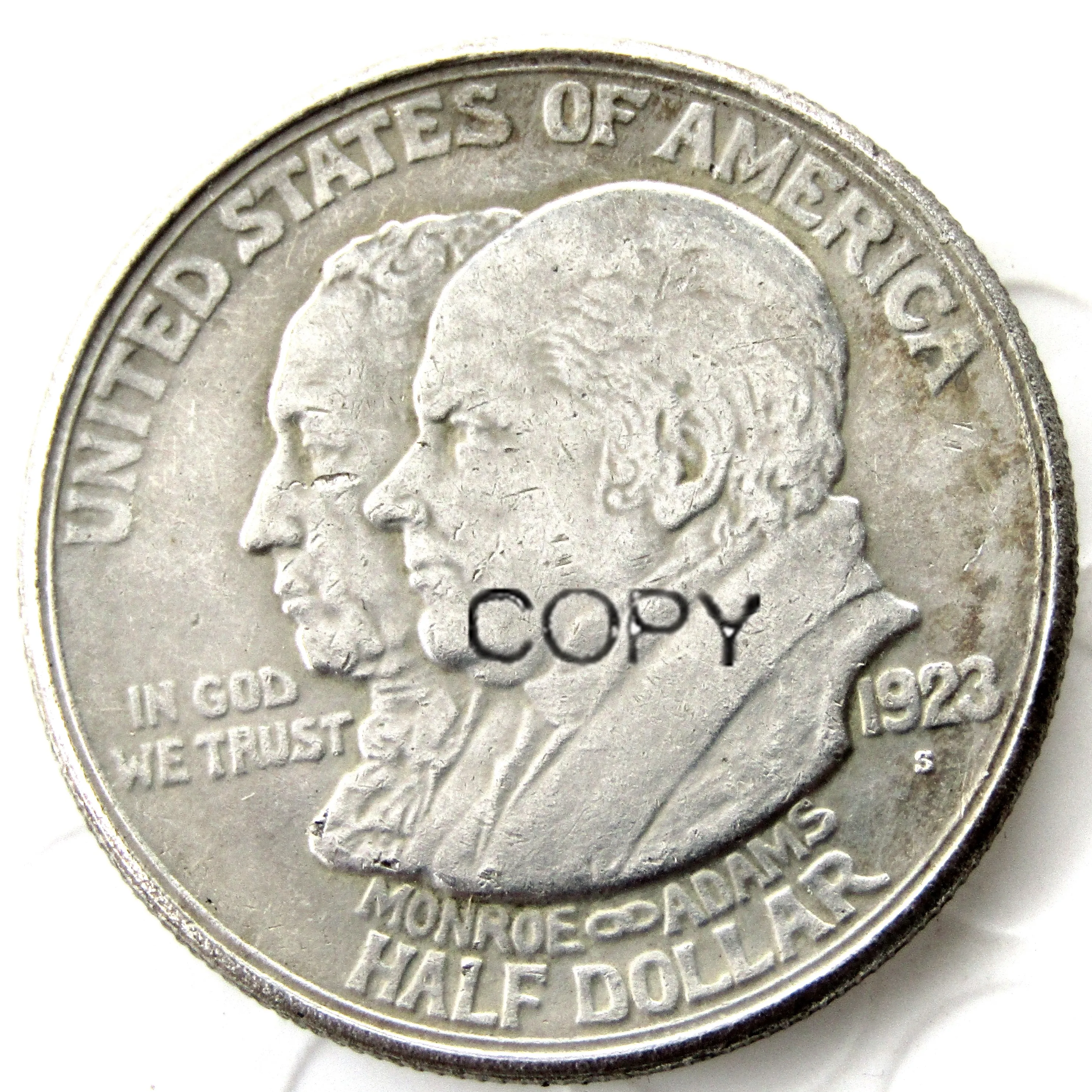 

1923S Monroe Half Dollar Silver Plated Copy Coin