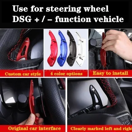 Puou high quality For VW Lavida 2013-16 2pcs car accessories Steering Wheel Aluminum Shift Paddle Extend Shifter | Автомобили и