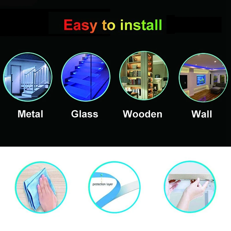 

15M Waterproof Led Strip Lights Flexible Color Changing RGB Light Strips for Home Party DIY Decoration