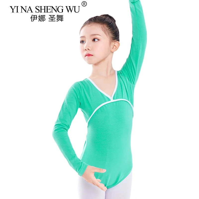 Новое балетное трико для танцев детская одежда занятий балетом с длинными