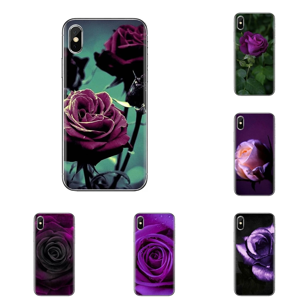 Life Beauty purple rose Flower Paint TPU Case Cover For iPod Touch Apple iPhone 11 Pro 4 4S 5 5S SE 5C 6 6S 7 8 X XR XS Plus Max |