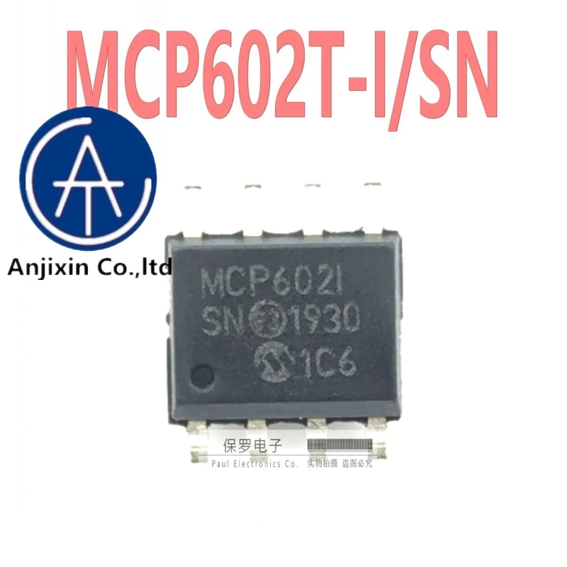10 шт. 100% оригинальный и новый операционный усилитель MCP602T-I/SN MCP602I лапками углублением SOP-8 патч новый спот действительный ассортимент товаров