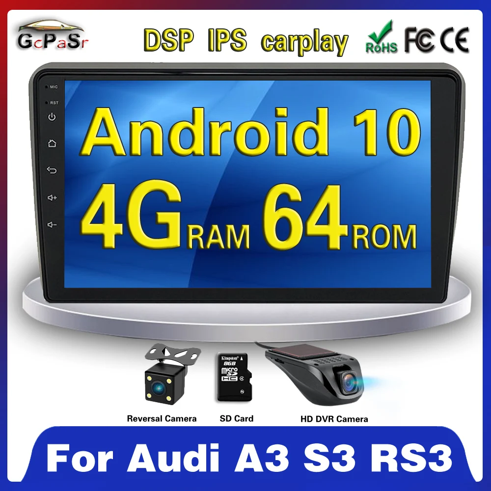 4G + 64G Intel Android 10 Автомобильный GPS навигатор стерео радио мультимедийный плеер для