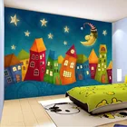 Пользовательская настенная бумага мультфильм детский замок 3D настенные фрески детская спальня Экологичные нетканые фотообои настенные 3D обои