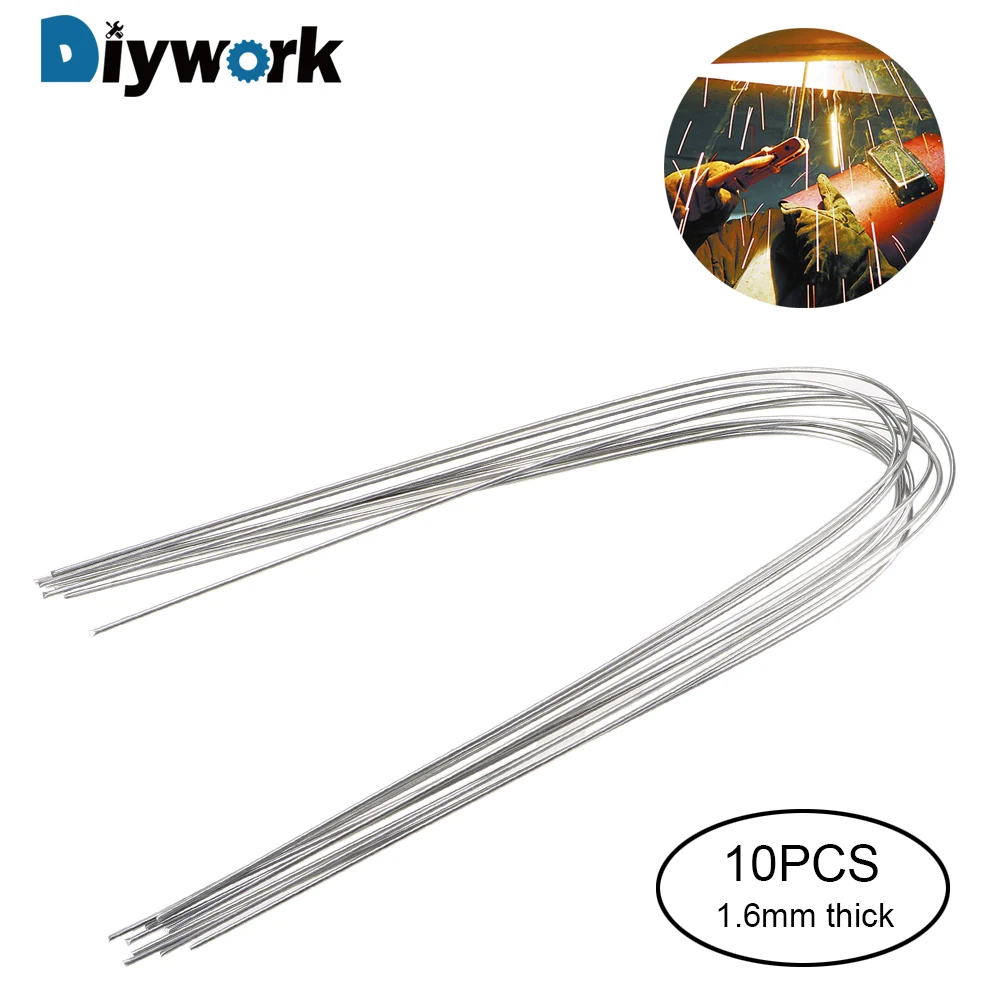 

DIYWORK 10Pcs /Set 1.6mm*50cm Low Temperature Flux Cored Soldering Rod No Need Solder Powder Aluminum Solder rod Welding Wire