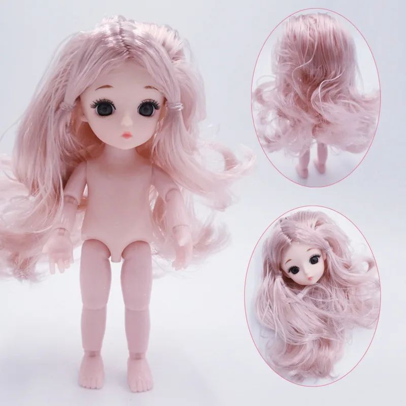 

16cm Fashion Doll Toys For Girls BJD Dolls Body Make-up 3D Eyes Beautiful Princess Baby Girl Dolls Plastic DIY Toy For Girls