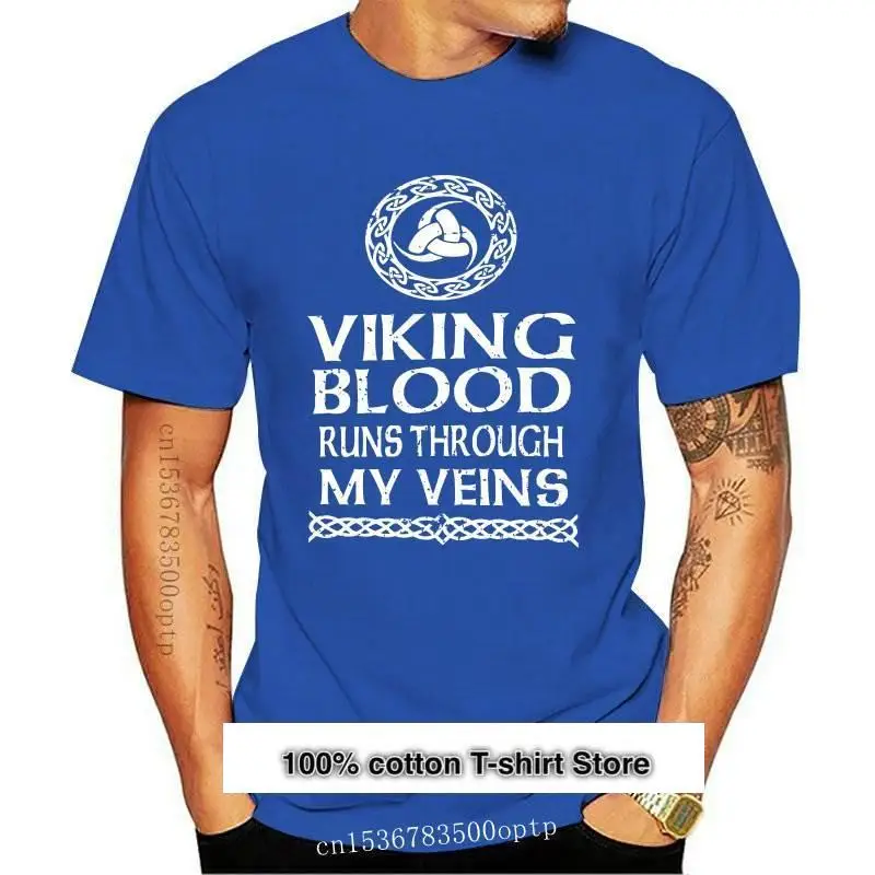 

Camiseta vikinga de Reol, camiseta vikinga с кровью, которая проходит через mis venas, Wolknut Odin