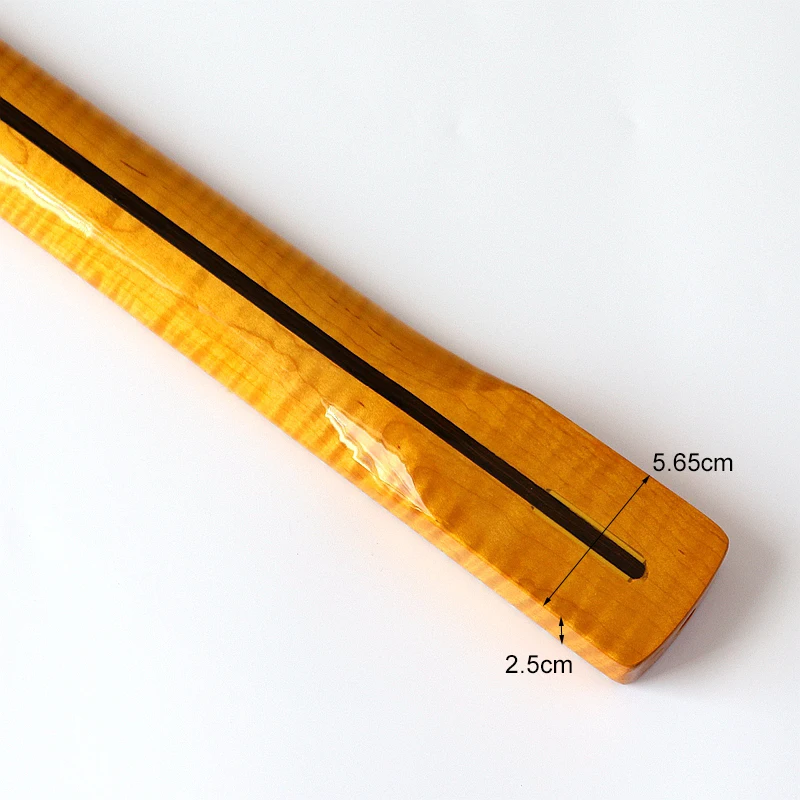 flamme ahorn e gitarre hals st neck einteilige kanada flamme ahorn holz hochglanz finish 21 bünde gelb farbe strat hals free global shipping