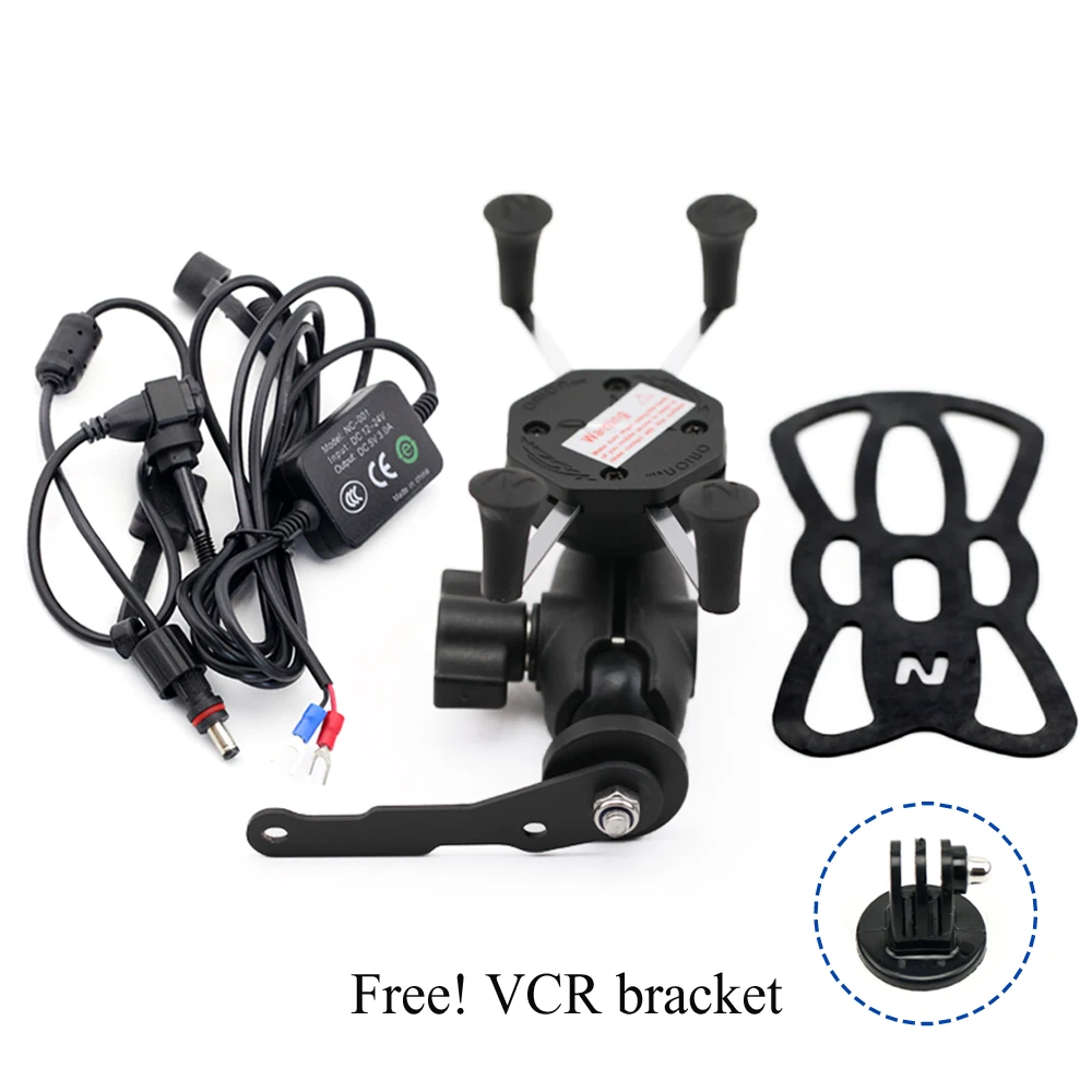 Камера VCR держатель телефона для KAWASAKI Z125 Z250 Z300 VERSYS 250/300 мотоцикл USB зарядное