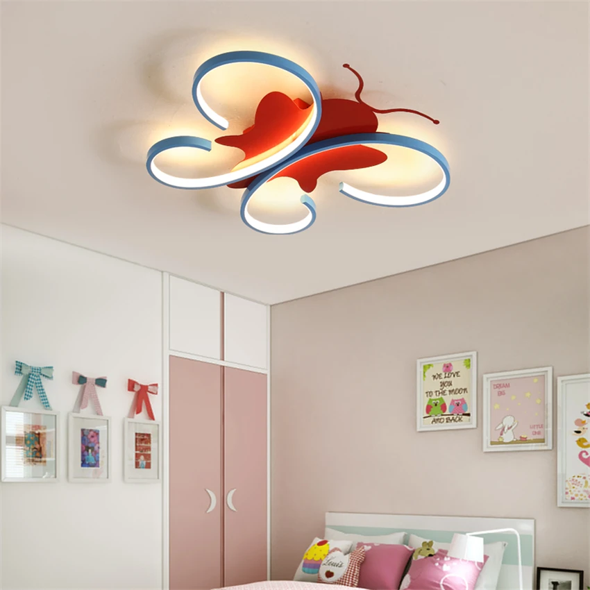 Светодиодные потолочные светильники с железной бабочкой современная спальня