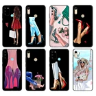 Черный чехол из ТПУ для Honor 8a Prime 8s 9 10X Lite 9A 9C 9X Premium Pro 9S, чехол-накидка для женщин на высоком каблуке