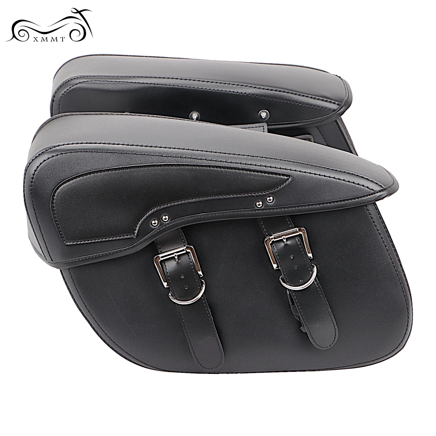 Пара черных/коричневых универсальных мотоциклетных сумок сумка из