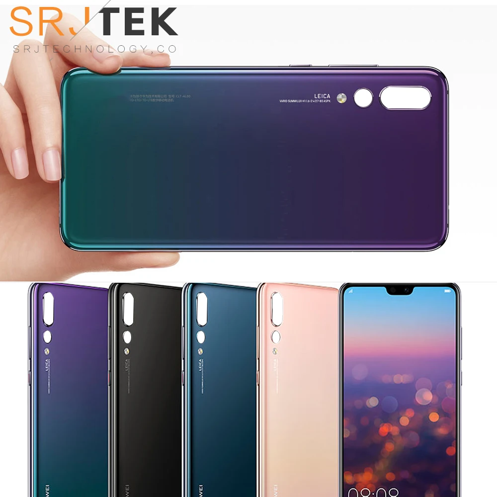 

SRJTEK Rear Back Housing For Huawei P20 Pro Back Cover Battery Door For Huawei P20 Pro With Power Volume Button Camera Lens
