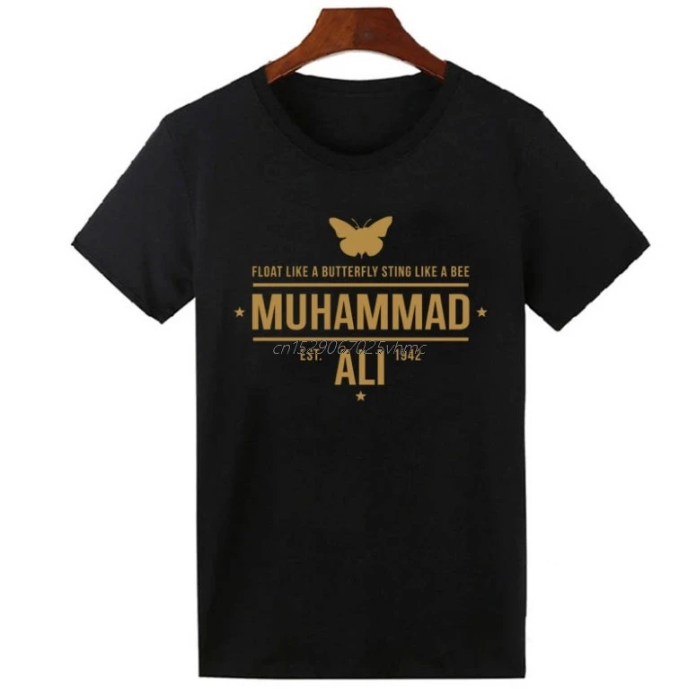 Футболка с Али и надписью Muhammad футболки Like A Bee размеры 1942-2016 базовая