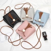 womens bags 2020 handbag female pu leather tassel open pocket sweet trendy fashion blue black pink ladies shoulder bag jy804
