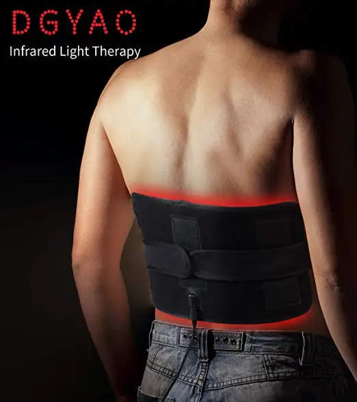 dgyao 660nm led red light 880nm near infrared light therapy devices wearable wrap for low back neck knee shoulder pain reliever free global shipping