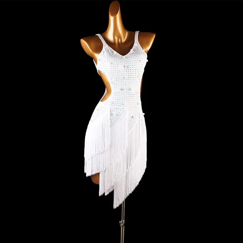 

2020 new latin dance dress performance dress tassel dress competition dress ballen chacha dress