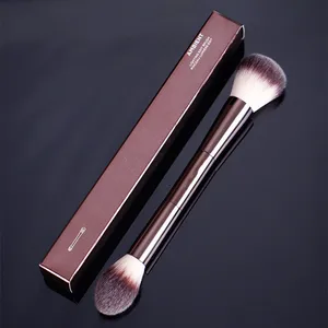 Кисть в форме песочных часов, двусторонняя, для создания пудры, румяна хайлайтер, кисть для бронзатора, качественная Кисть для макияжа, блендер