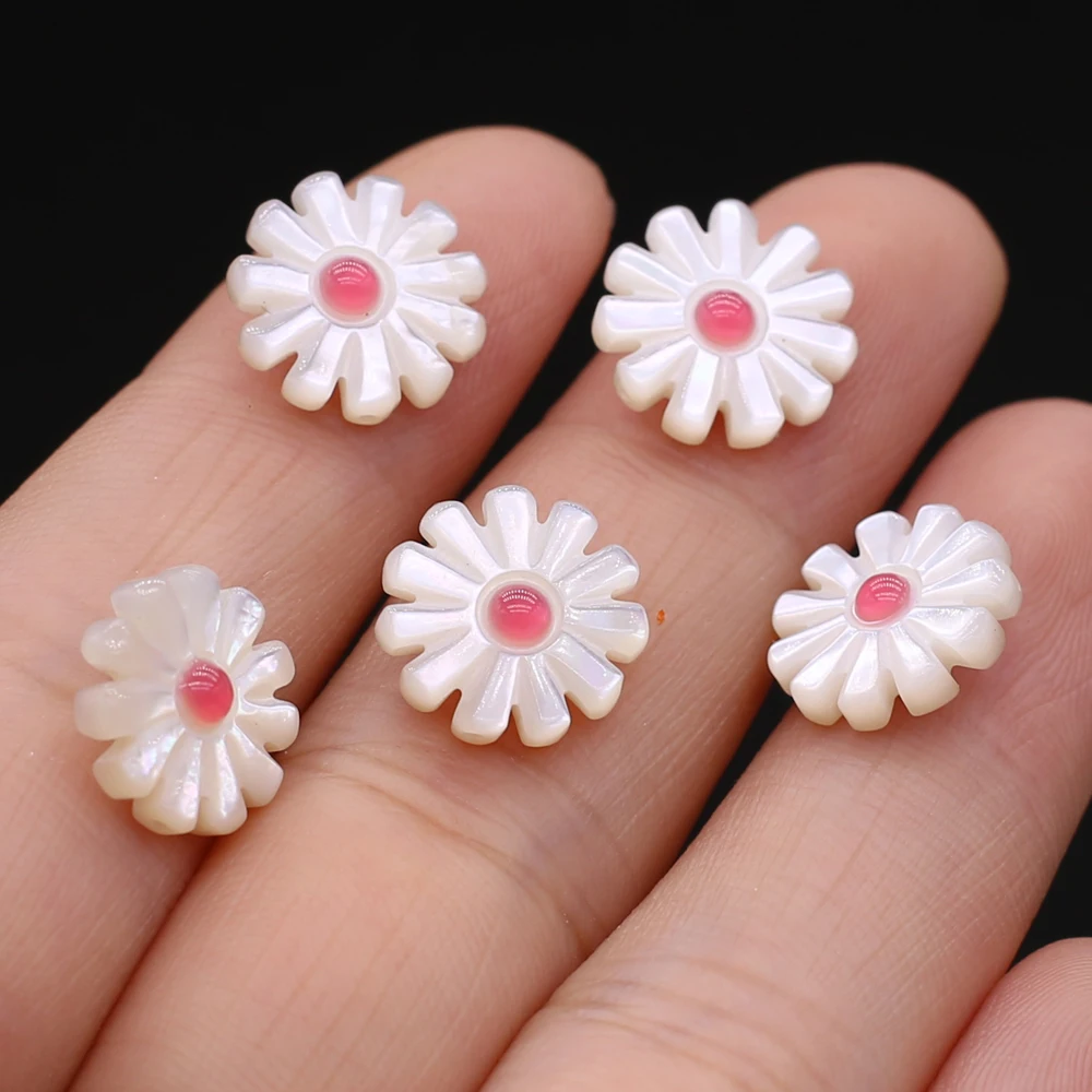 

5pcs Natural Freshwater Shell Beads Fashion Seawater Flower Type Shell Beads for Making DIY Jewelry Necklace Accessories