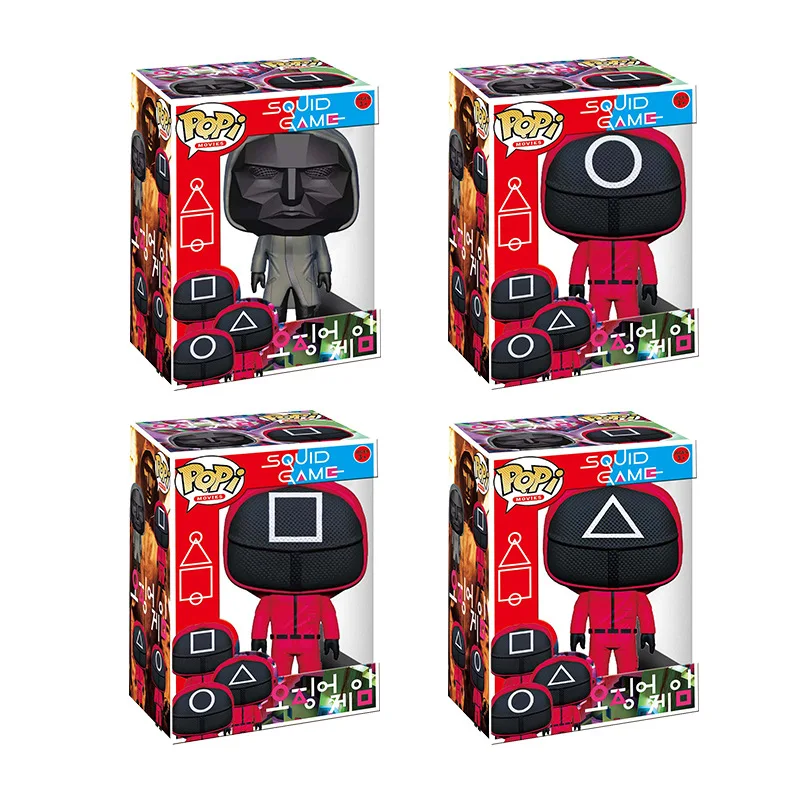 

New Korean Drama Squid Game Anime 10cm Q Posket Pop Figures Kawaii Action Figures Cartoon Cute Figurines Toys for Children Gifts